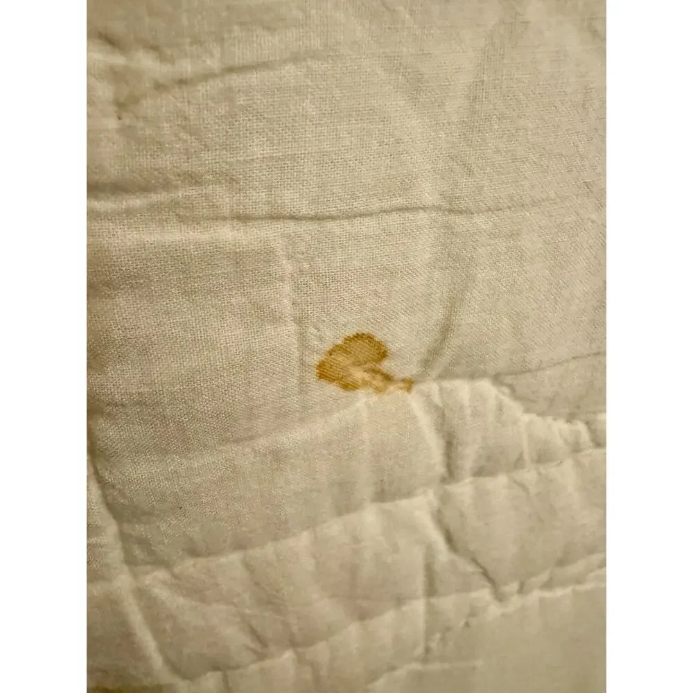 Vintage Handmade Dresden Plate Quilt 94x72 Hand Quilted Pastel Applique
